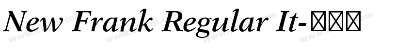 New Frank Regular It字体转换